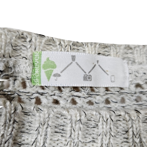 Open Knit Pull Over Sweater, Grey, Small - Picture 9 of 14